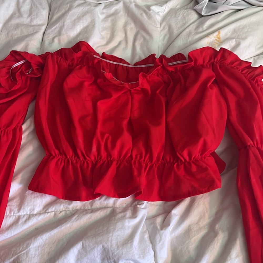 Red blouse